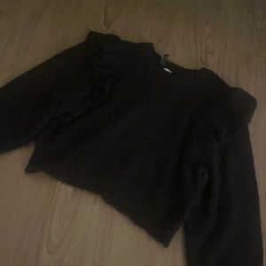 Black, cropped sweater